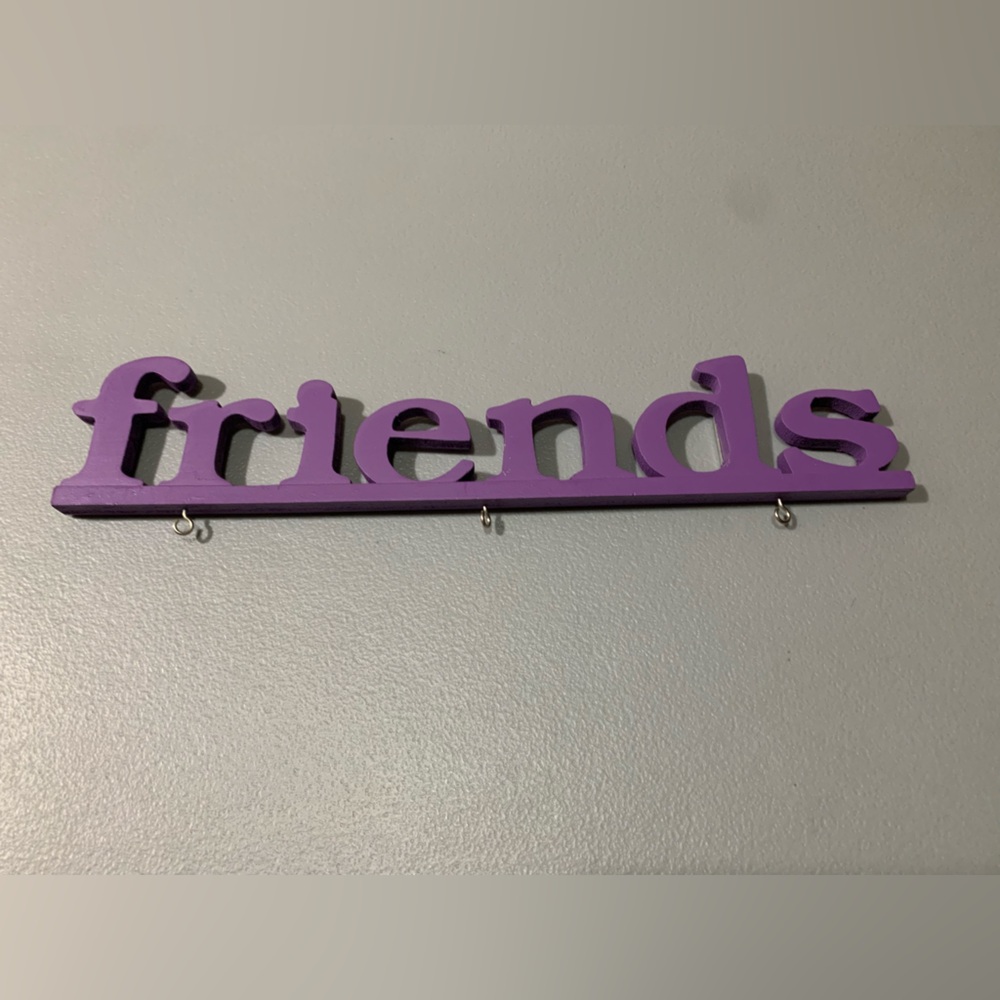 Charming Purple Friends Wall Hook Decor